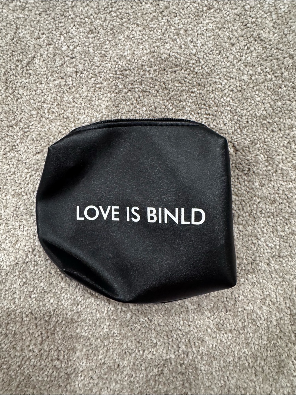 Small Black Travel or Cosmetic Pouch